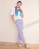 Appleseeds Women's Gingham Seersucker Pants - Green - PM - Petite sold by Buff