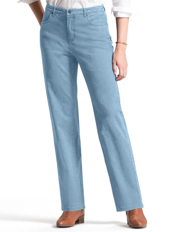 Appleseeds Women's DreamFlex Comfort-Waist Relaxed Straight Leg Jeans - Yellow - 6PS - Petite Short sold by Buff
