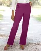 Appleseeds Women's DreamFlex Color Pull-On Relaxed Straight Leg Jeans - Purple - 4PS - Petite Short sold by Buff