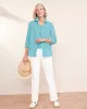 Appleseeds Women's Scallop-Trimmed Eyelet Shirt - White - 14P - Petite sold by Buff