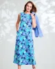 Appleseeds Women's Boardwalk Knit Floral Print Sleeveless Dress  - Multi - L - Misses sold by Buff