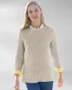 Appleseeds Women's Bayside Cotton Cross-Seasons Sweater - Tan - L - Misses sold by Buff
