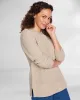 Appleseeds Women's Bayside Cotton Cross-Seasons Sweater - Tan - L - Misses sold by Buff