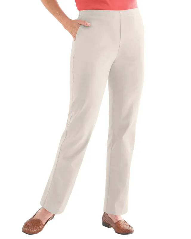 Appleseeds Women's Dennisport Easy Pull-On Chinos - Grey - 18 - Misses sold by Buff