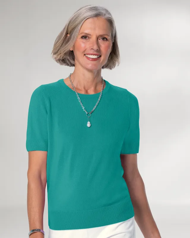 Appleseeds Women's Spindrift™ Short-Sleeve Shell - Green - 1X - Womens Plus sold by Buff