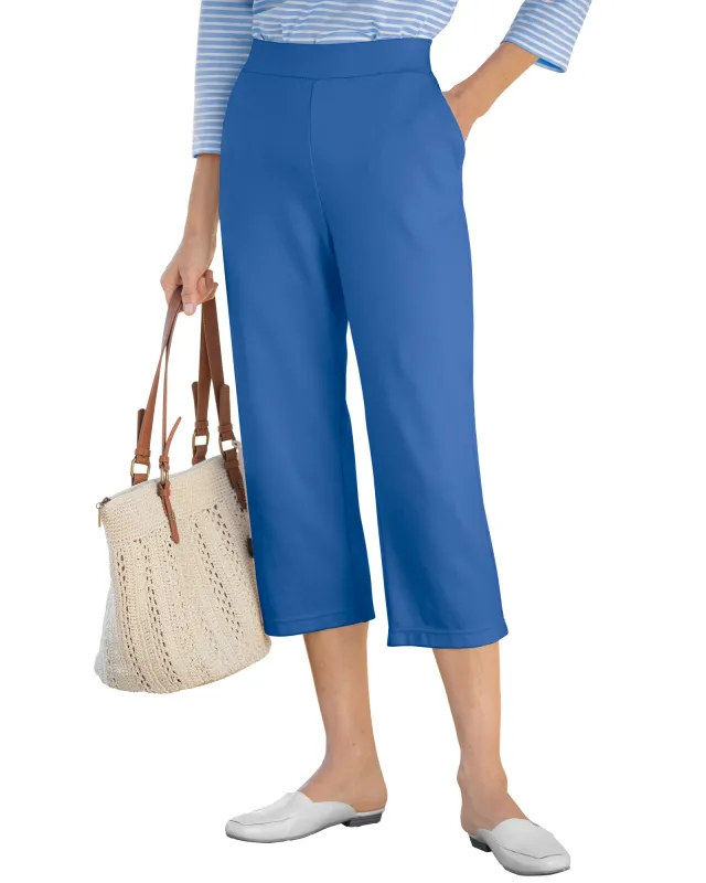 Appleseeds Women's Everyday Knit Capris - Blue - XL - Misses sold by Buff