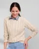 Appleseeds Women's Bayside Cotton Mixed-Cable Pullover - Grey - 1X - Womens Plus sold by Buff