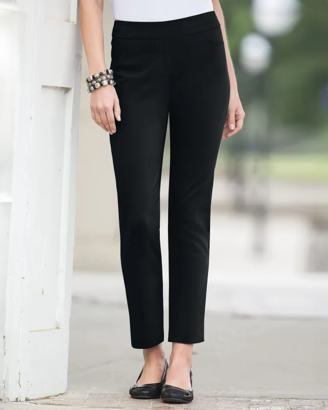 Appleseeds Women's SlimSation® Ankle Pants - Black - 12 - Misses sold by Buff