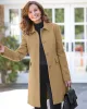 Appleseeds Women's Larry Levine® Updated Wool Coat - Brown - XL - Misses sold by Buff