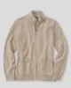 Appleseeds Women's Bayside Cotton Zip-Front Cardigan - Tan - PL - Petite sold by Buff