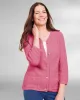 Appleseeds Women's Bayside Cotton Gold-Button Cardigan - White - PXL - Petite sold by Buff