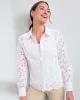Appleseeds Women's Updated Eyelet Shirt - Blue - XL - Misses sold by Buff