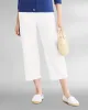 Appleseeds Women's Seaside Stripe Seersucker Cropped Pants - Tan - PXL - Petite sold by Buff