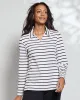 Appleseeds Women's Everyday Knit Joni Striped Polo - Multi - PXL - Petite sold by Buff
