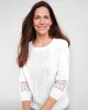 Appleseeds Women's Graced-with-Lace Popover - White - PXL - Petite sold by Buff