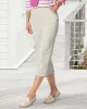Appleseeds Women's Dennisport Button-Hem Capris - White - 10P - Petite sold by Buff