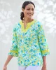 Appleseeds Women's Easy Breezy Floral Print Tunic  - Yellow - PL - Petite sold by Buff