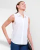 Appleseeds Women's Sleeveless Cotton Shirt  - Blue - 16 - Misses sold by Buff