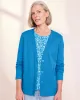 Appleseeds Women's Kate Everyday Knit Cardigan - Blue - PS - Petite sold by Buff