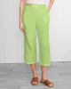 Appleseeds Women's Nantucket Textured-Cotton Capris - Green - PXL - Petite sold by Buff