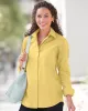 Appleseeds Women's Foxcroft Classic-Fit Solid Shirt - Yellow - 6 - Misses sold by Buff
