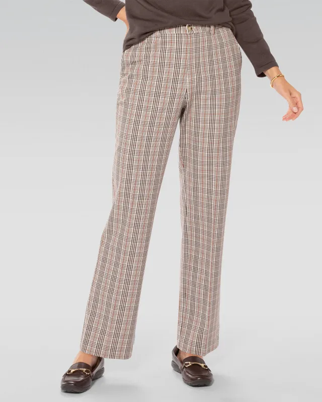 Appleseeds Women's Washable Gabardine Mini Plaid Pants - Multi - 18 - Misses sold by Buff