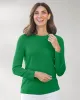 Appleseeds Women's Spindrift™ Long-Sleeve Button-Cuff Sweater - Green - PS - Petite sold by Buff