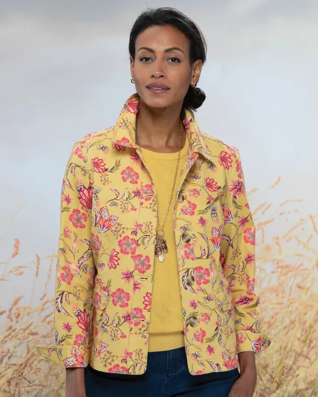 Appleseeds Women's Dennisport Jacobean Floral Anywhere Jacket - Multi - PS - Petite sold by Buff