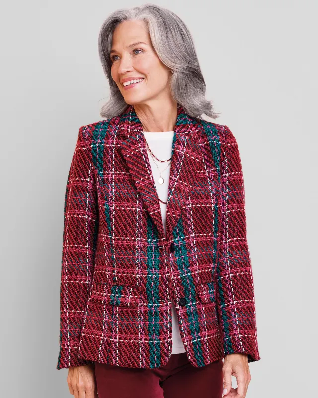Appleseeds Women's Tartan Blazer - Multi - 8 - Misses sold by Buff