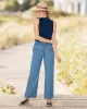 Appleseeds Women's Tencel™/Cotton Smocked-Waist Pants - Denim - PL - Petite sold by Buff