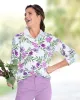 Appleseeds Women's Bayside Cotton Cable Floral Print Sweater - Multi - M - Misses sold by Buff
