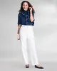 Appleseeds Women's Dennisport Comfort-Waist Relaxed Straight Leg Chinos - Blue - 16P - Petite sold by Buff