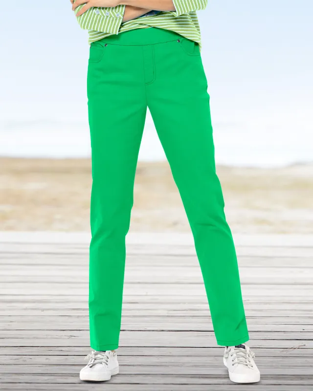 Appleseeds Women's DreamFlex Color Easy Pull-On Tapered - Green - 14PS - Petite Short sold by Buff