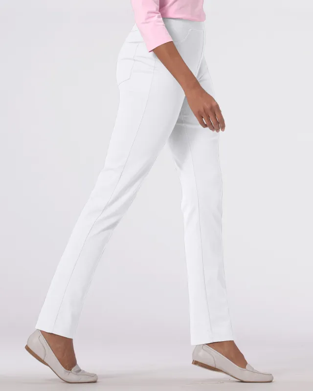Appleseeds Women's Classic Knit Denim Slim Jeans - White - XL - Misses sold by Buff