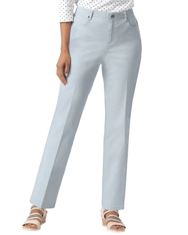 Appleseeds Women's DreamFlex Color Comfort-Waist Classic Straight Leg Jeans - Metallic - 8 - Misses sold by Buff