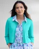 Appleseeds Women's Madison Crochet-Trim Shrug - Blue - M - Misses sold by Buff