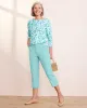 Appleseeds Women's Dennisport Button-Hem Capris - Blue - 16 - Misses sold by Buff