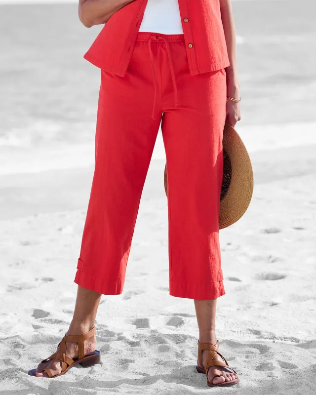 Appleseeds Women's Captiva Side-Tab Capris - Orange - PXL - Petite sold by Buff