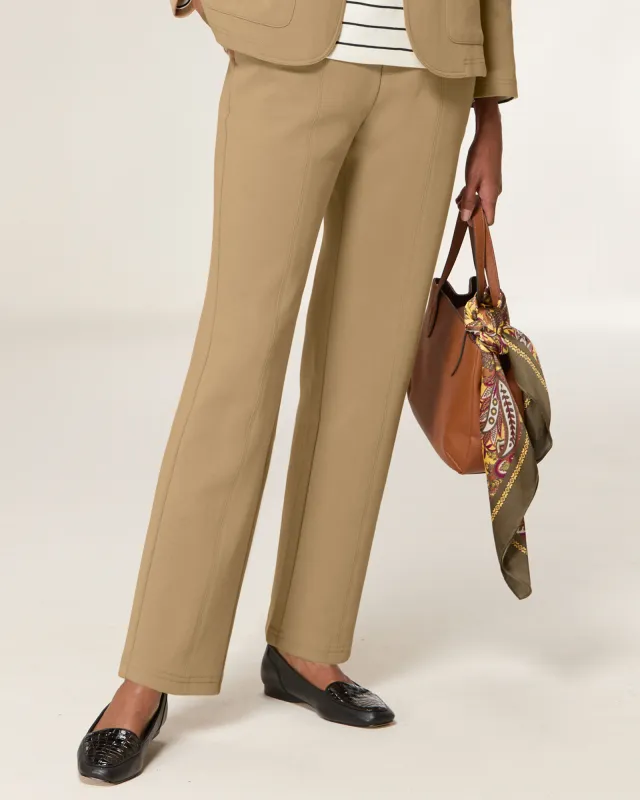 Appleseeds Women's Newport Seamed Pull-On Pants - Brown - LPS - Petite Short sold by Buff