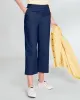 Appleseeds Women's Dennisport Relaxed Pull-On Cropped Chinos - Blue - 16 - Misses sold by Buff