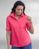 Appleseeds Women's Foxcroft® Elbow-Sleeve Camp Shirt - Pink - 8P - Petite sold by Buff