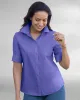 Appleseeds Women's Foxcroft® Elbow-Sleeve Camp Shirt - Pink - 8P - Petite sold by Buff
