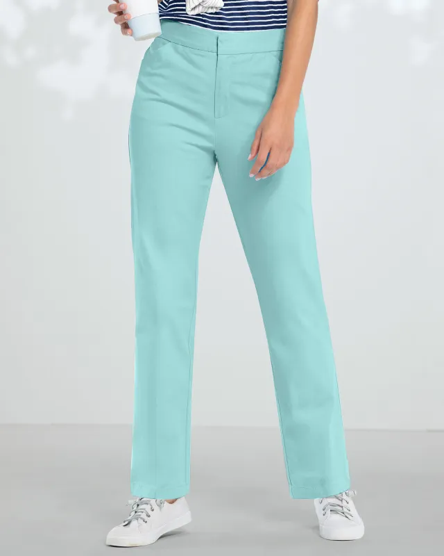 Appleseeds Women's Dennisport Comfort-Waist Chinos - Blue - 16PS - Petite Short sold by Buff