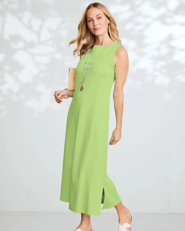 Appleseeds Women's Boardwalk Knit Solid Sleeveless Dress  - Green - 3X - Womens Plus sold by Buff