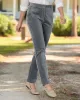 Appleseeds Women's Stretch Wide-Wale Corduroy Fly-Front Pants - Grey - 14PS - Petite Short sold by Buff