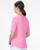 Appleseeds Women's Coastal Cotton Elbow-Sleeve Notch-Neck - Yellow - S - Misses sold by Buff