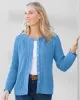Appleseeds Women's Bayside Cotton Shaker-Stitch Cardigan - Green - PXL - Petite sold by Buff