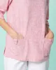 Appleseeds Women's Solid Button-Pocket Popover - Pink - S - Misses sold by Buff