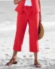 Appleseeds Women's Captiva Side-Tab Capris - Orange - M - Misses sold by Buff