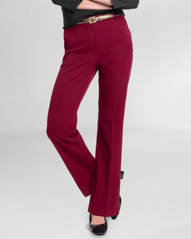 Appleseeds Women's Washable Gabardine Fly-Front Pants - Red - 18 - Petite sold by Buff